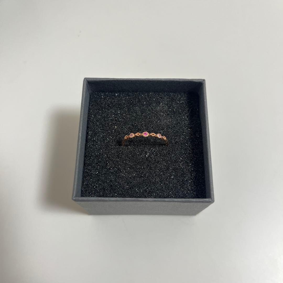【箱無し】ete リング K10 ピンクサファイア