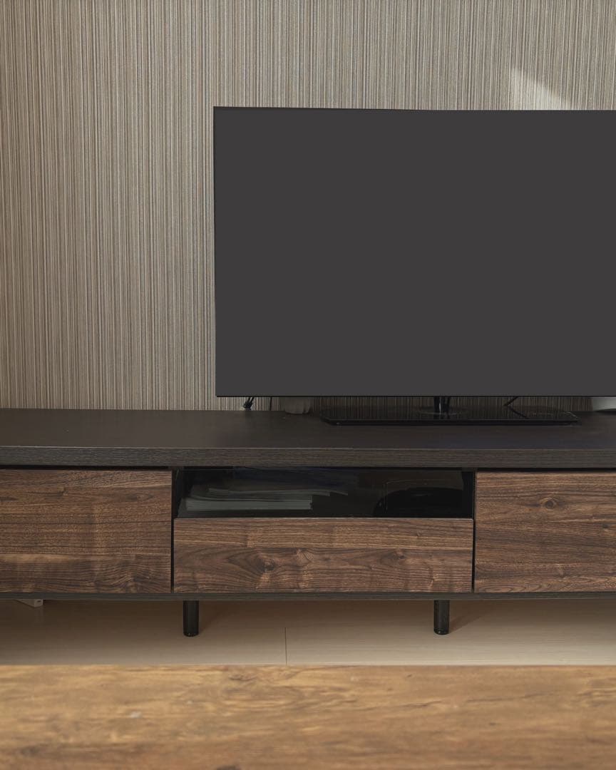 【2026年4月中旬発送】ダークブラウン テレビ台 引き出し付※要商品説明確認