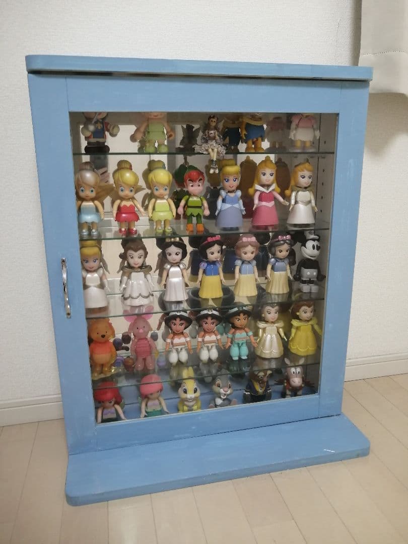コレクションガラスケース アンティークブルー　フィギュア