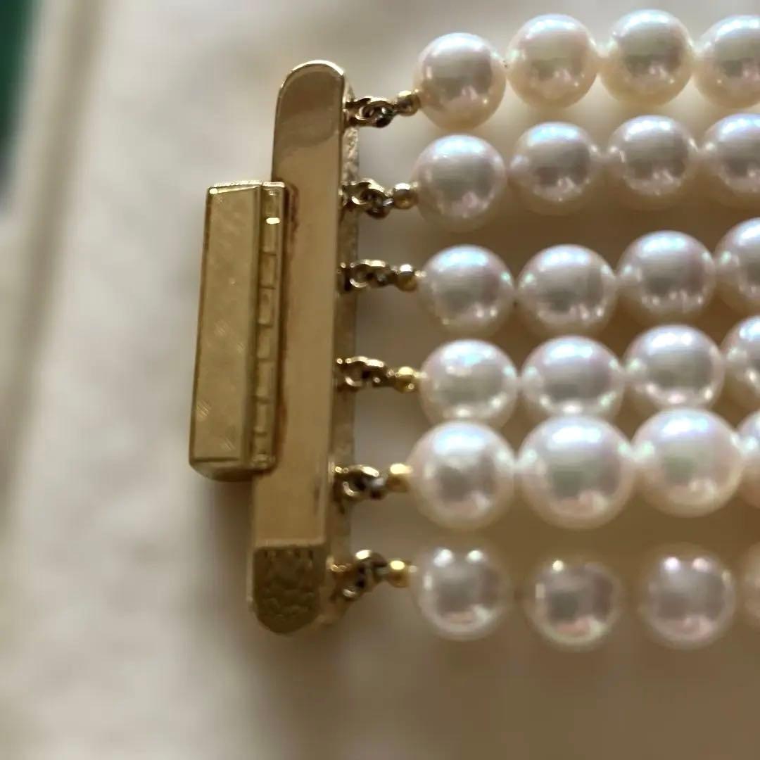 K18 アコヤパール6段ブレスレット