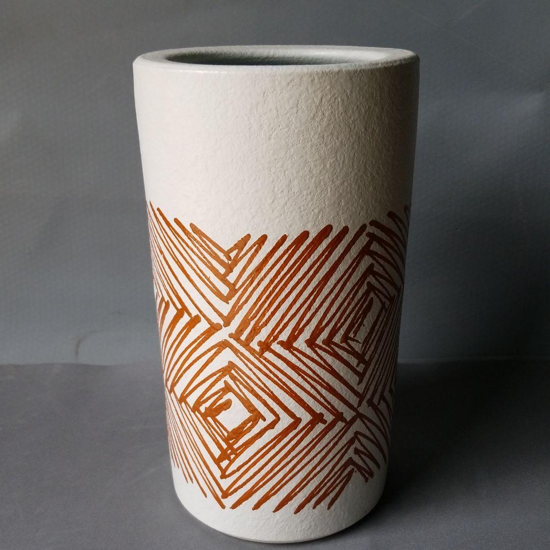 お値下げしました⤵信楽焼傘立て 線絵 高さ４５cm