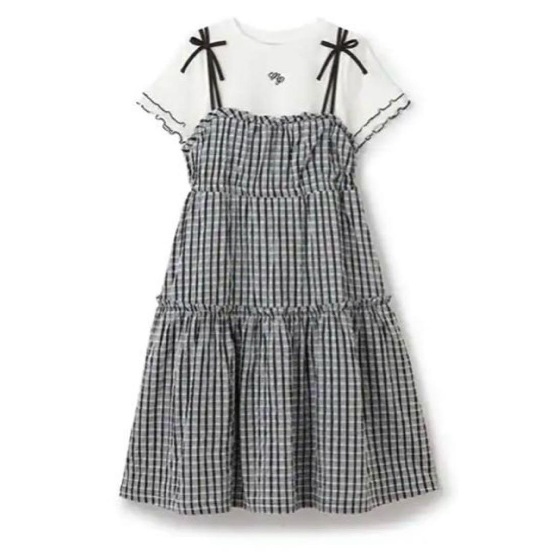 メゾピアノジュニア　キャミワンピース＆メローTシャツセット　160