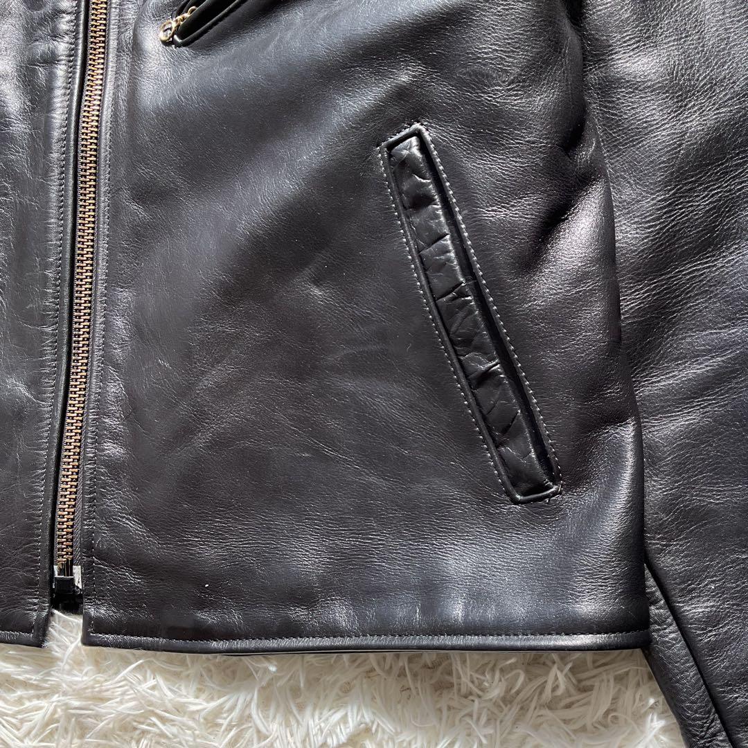 美品✨VANSON エンフィールド　レザージャケット　シングルライダース　46