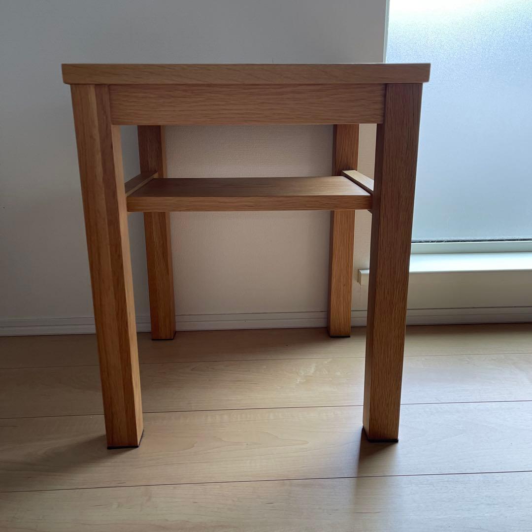 無印良品 オーク無垢材 サイドテーブル ベンチ スツール 椅子 チェア ③