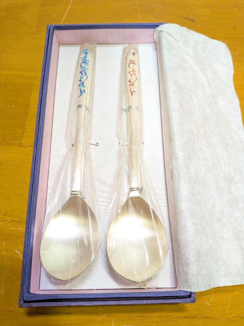 韓国　銀800　スプーン　お箸セット　ペア　未使用