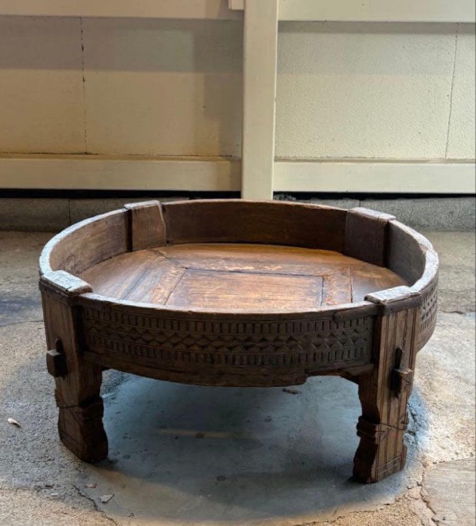 1900年代初頭 インド古木円卓 チャクラ