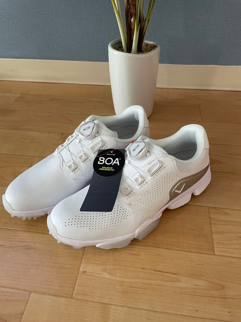 新品未使用　キャロウェイ　レディース　シューズ　BOA 23 ホワイトシルバー