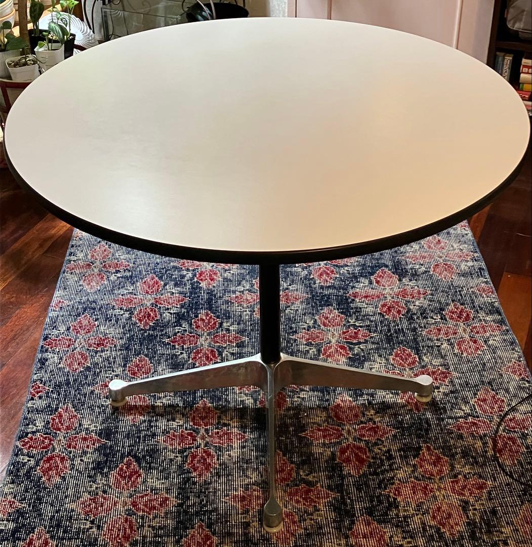 【希少】ハーマンミラーイームズコントラクトベーステーブルラウンドタイプ白