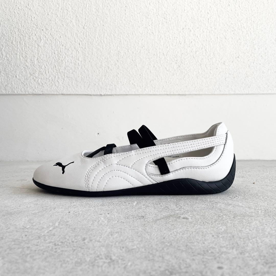 極美品！PUMA プーマ スピードキャット バレエ ホワイト×ブラック22.5