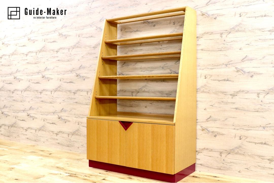 GMFS242B○オーク材 北欧スタイル 陳列棚 店舗什器 ラック 飾り棚 シン