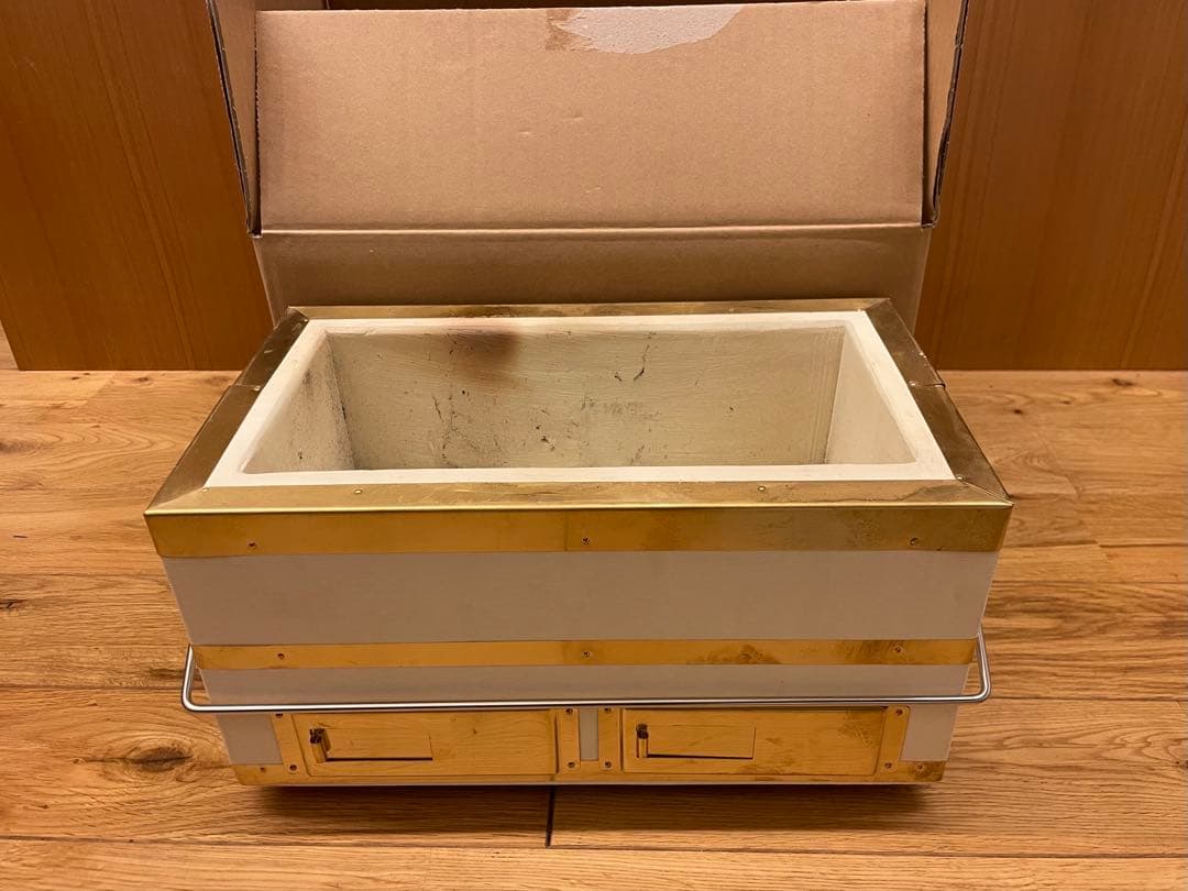 【入手困難】能登燃焼器工業 純珪藻土切出し七輪 長角32㎝