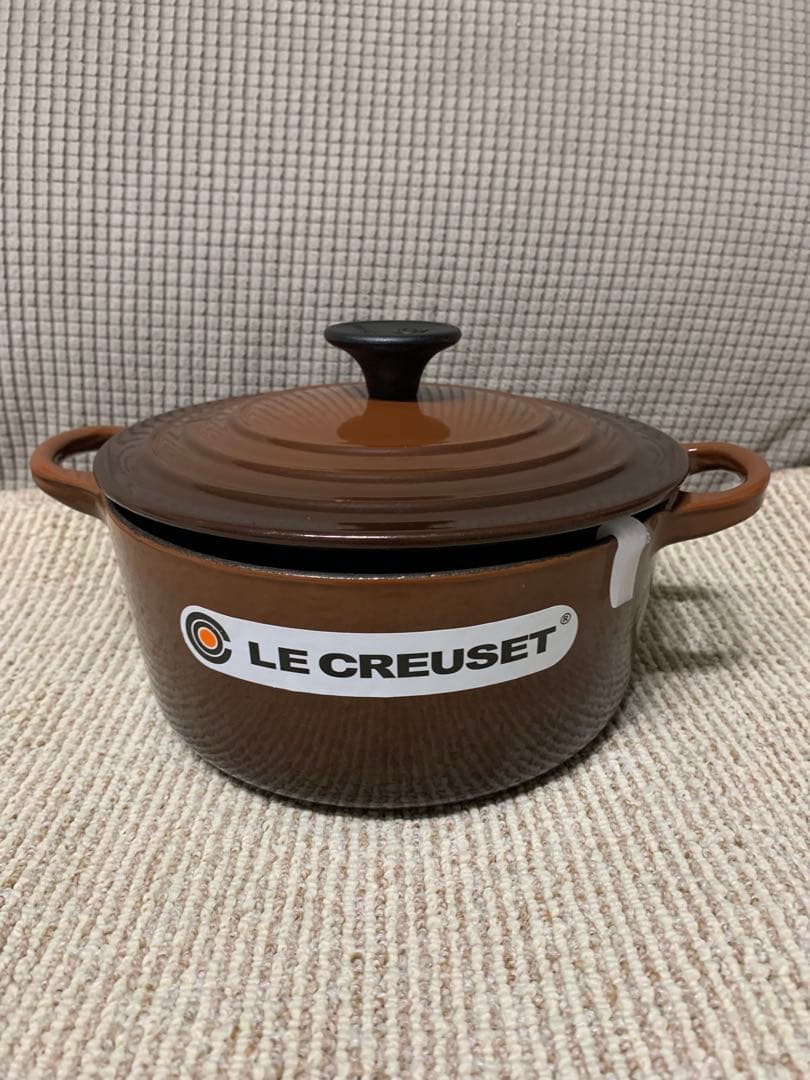LE CREUSETココットロンドブラウン 両手鍋 18cmルクルーゼ