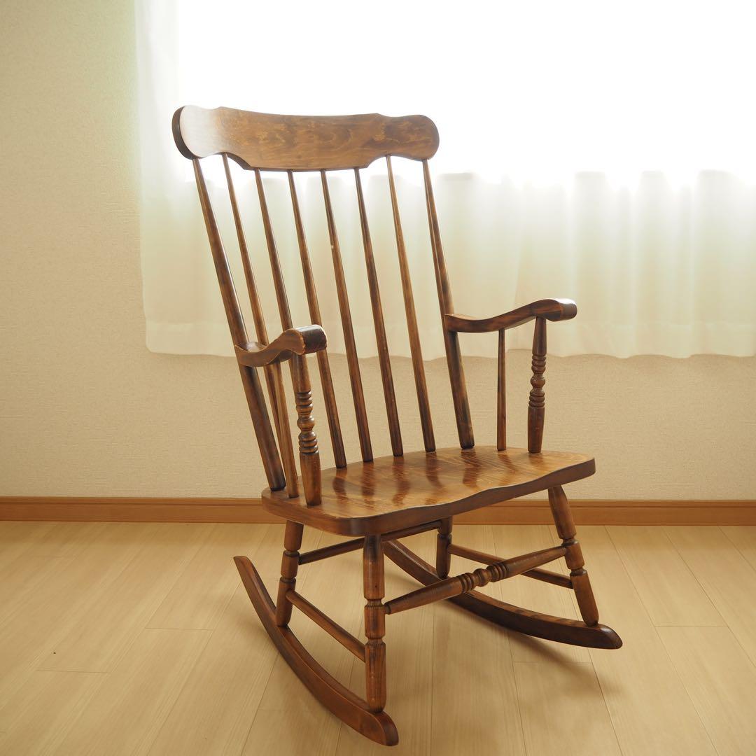 ロッキングチェア ヒダダイネット 飛騨家具 ウィンザーチェア レトロ 木製 椅子