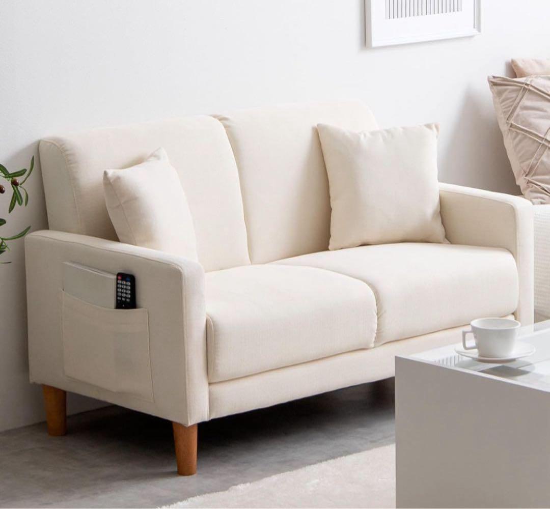 Emma▪️2人掛けソファ 113cm幅 アイボリー