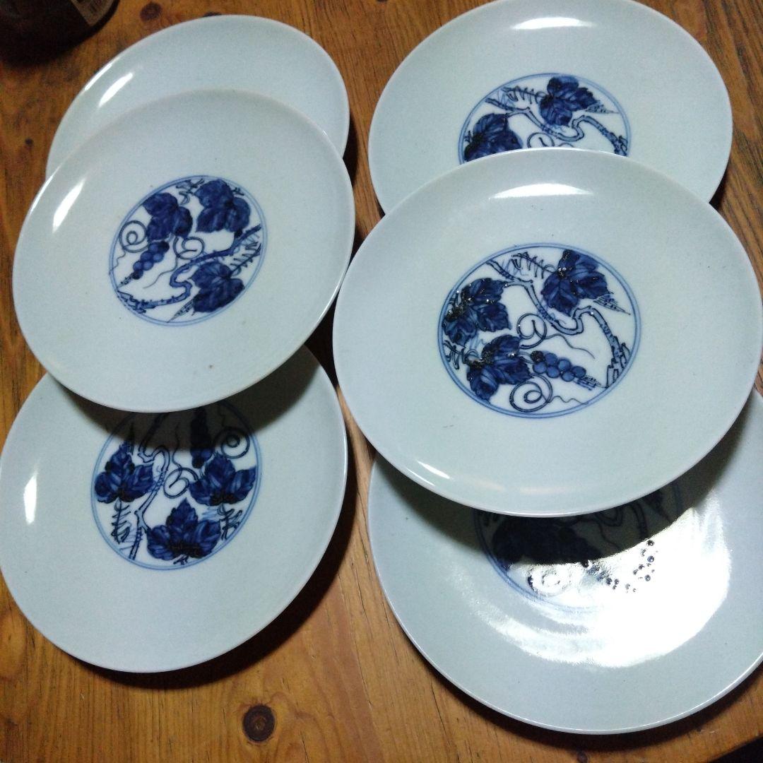 ２点おまとめ専用。手描きの平皿6枚+平皿5枚あやめ