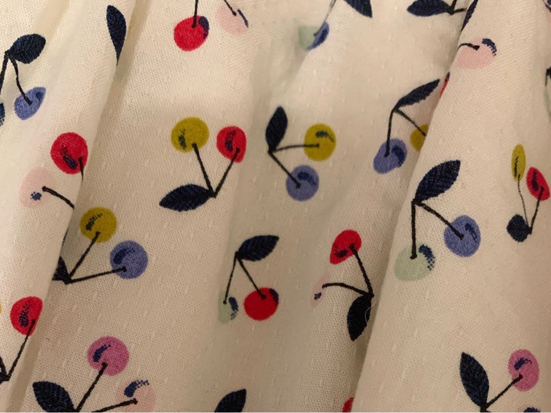 美品 Bonpoint ノースリーブ ワンピース 4A 襟付き さくらんぼ