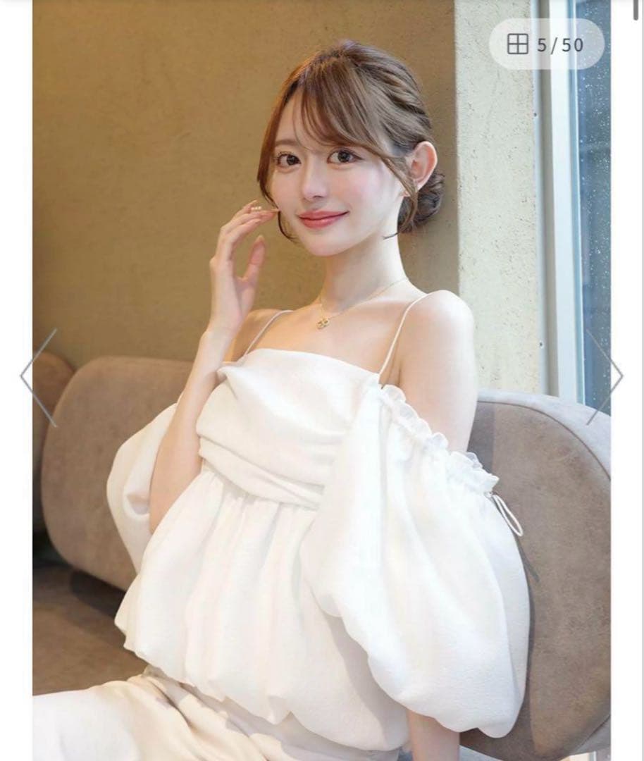 フレイアイディー3wayオフショルパフスリーブブラウス／ウォッシャブル