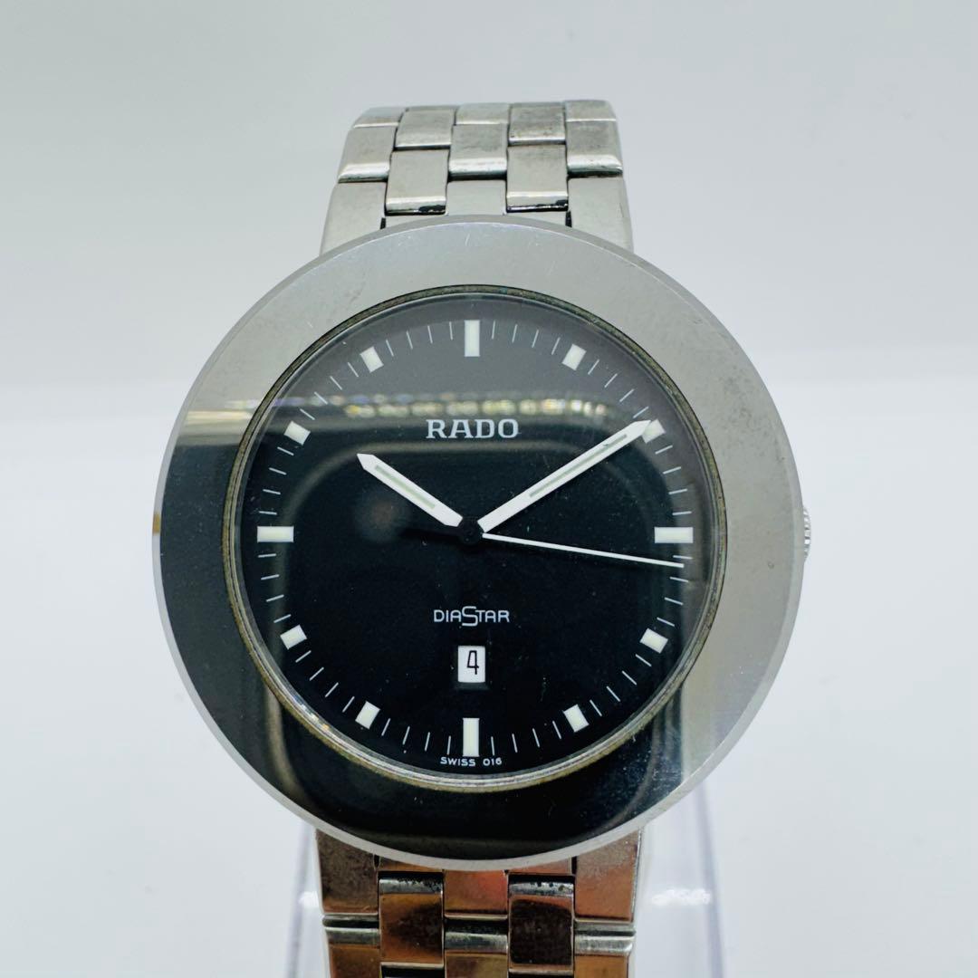 ✨RADO✨ラドー✨デイト✨ブラック文字盤✨DIASTAR✨シルバー✨腕時計✨