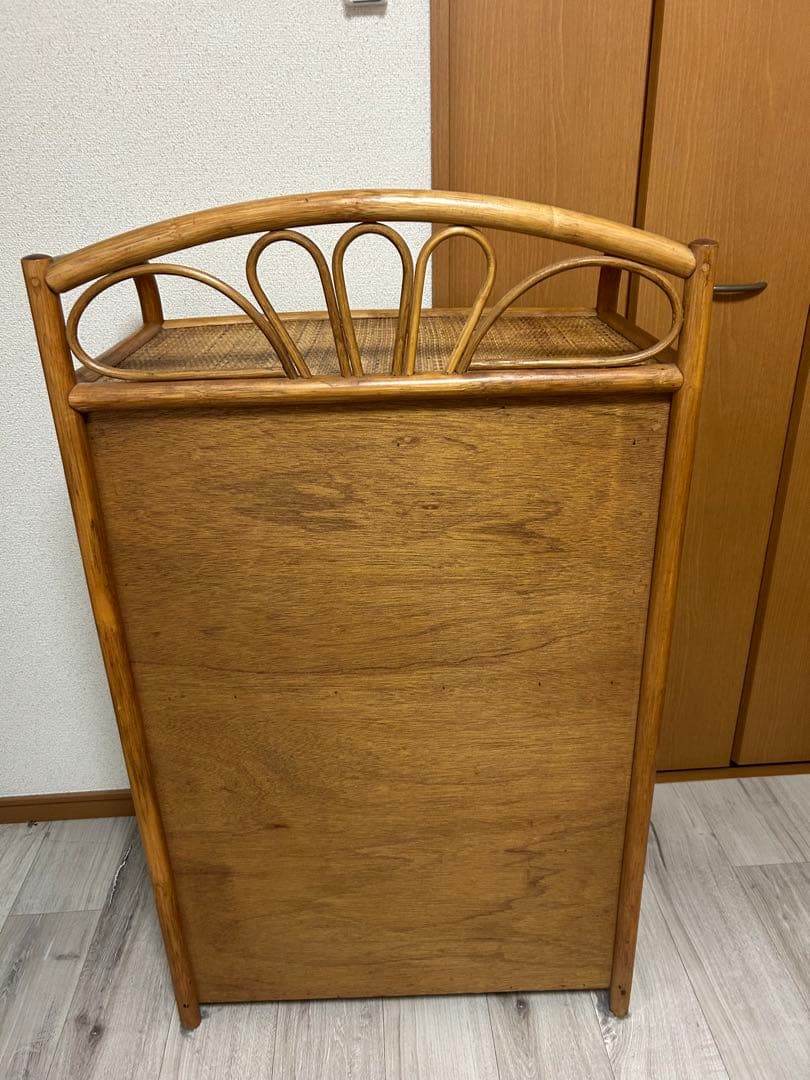 ラタン製　5段チェスト