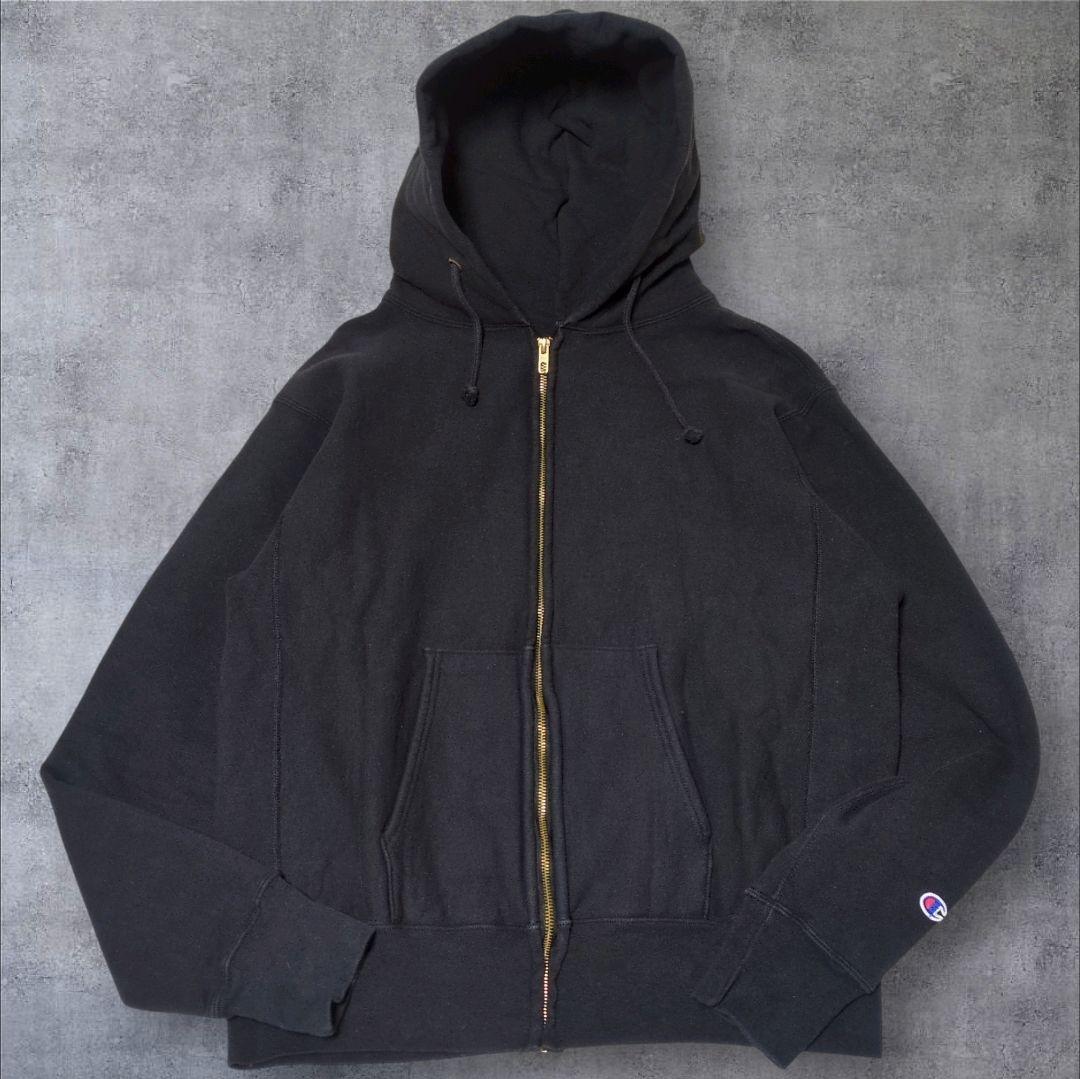 美品✨チャンピオン USA製 赤タグ リバースウィーブ パーカー XL 黒