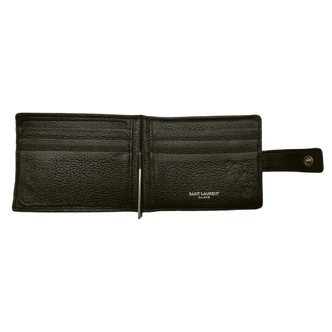 サンローラン　マネークリップ　カードケース付属　ブラック　カサンドラ　レザー