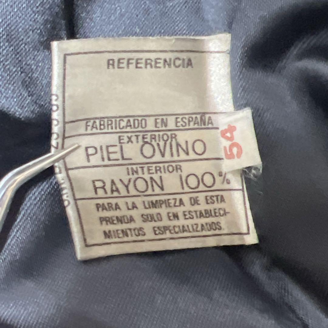 80s90sヴィンテージスペイン製A2レザージャケットブラック本革2XL古着