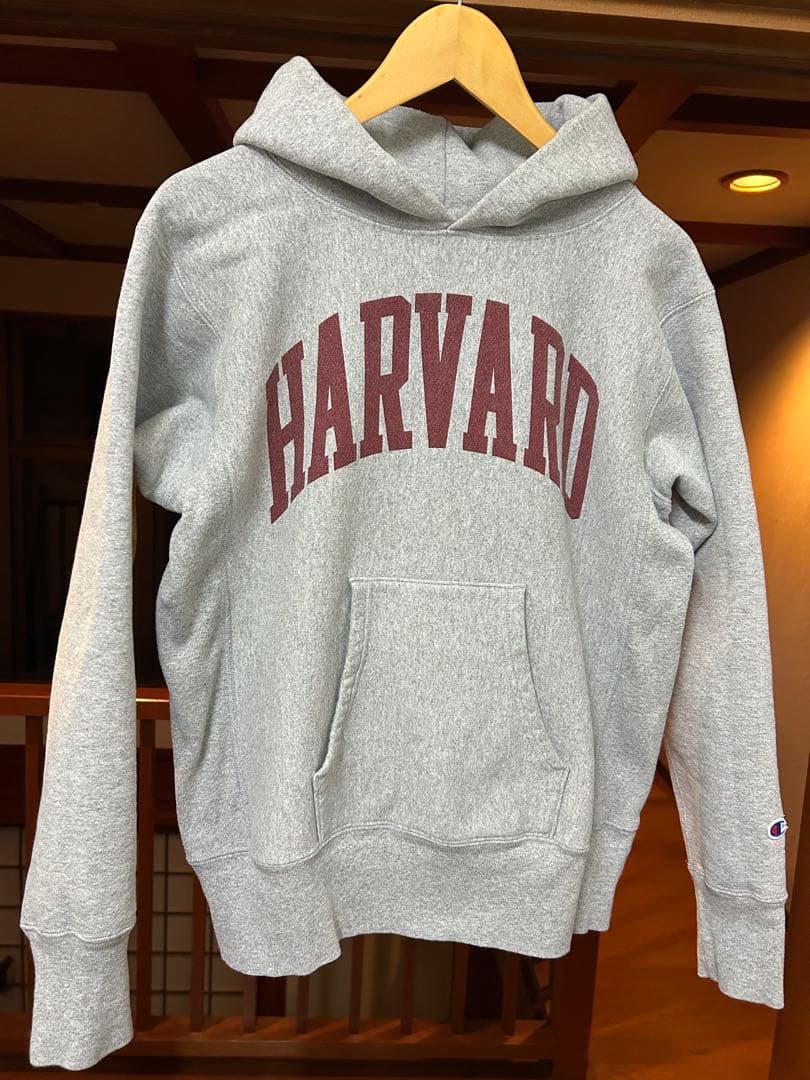 お*ぎ様 赤タグChampion HARVARD パーカー リバースウィーブ