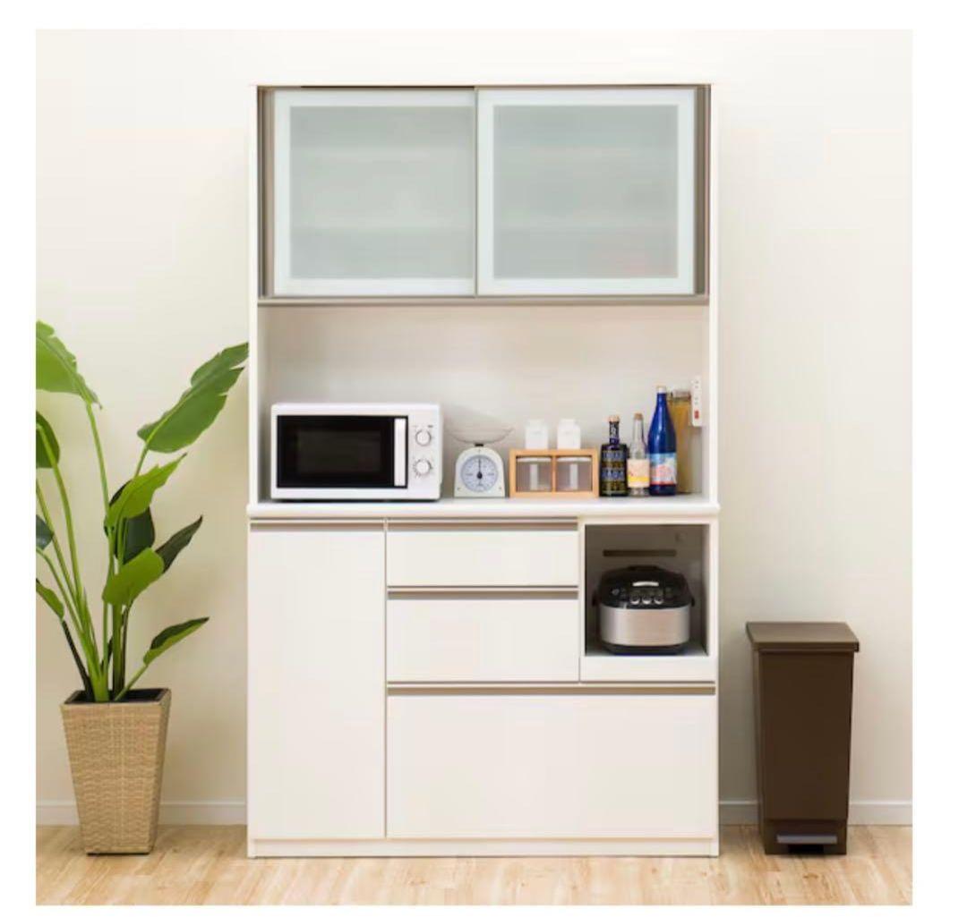 [送料込]美品　ニトリ アルミナ 120KB WH キッチンボード　引取歓迎！！