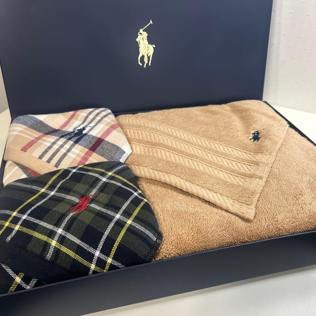 Ralph Lauren＊タオルセット・バスタオル・フェイスタオル・チェック柄