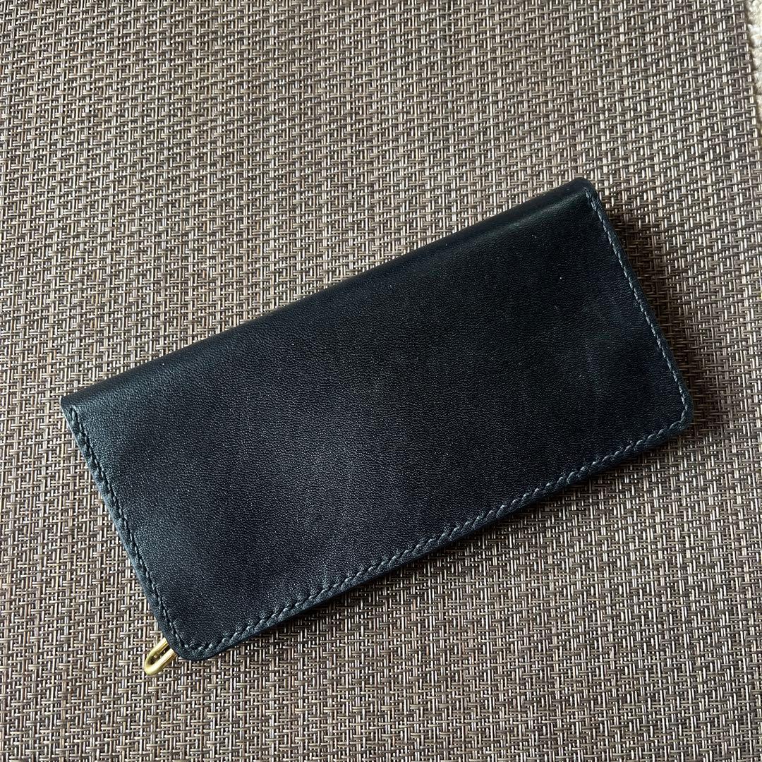 MARYAM ホースフロント ロングトラッカーウォレット 芯通しブラック