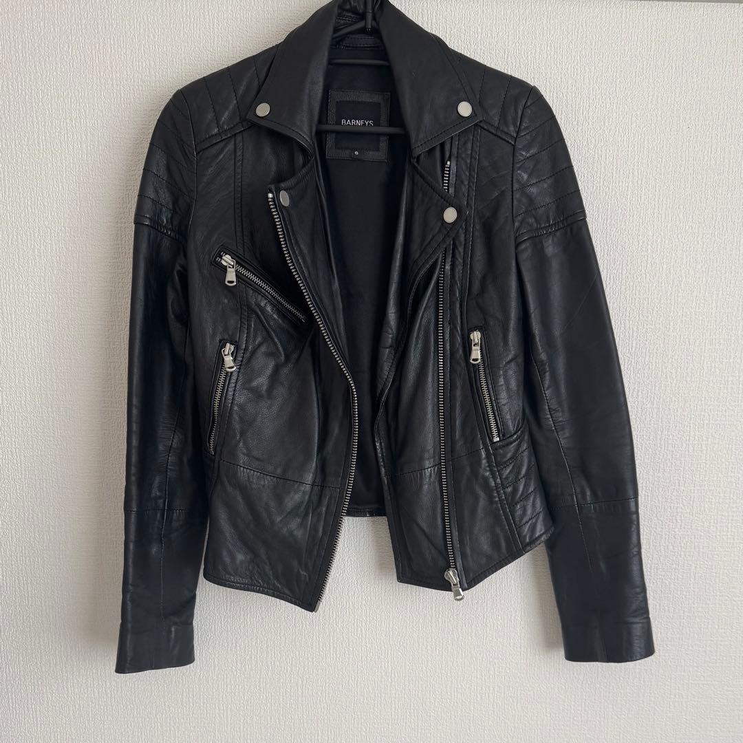 BARNEYS ORIGINALS ブラック レザーライダースジャケット