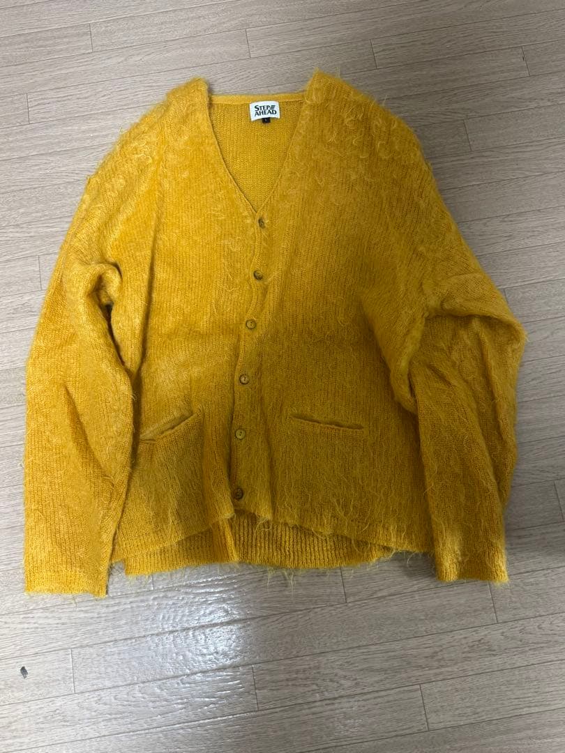 モヘアカーディガン　毛長