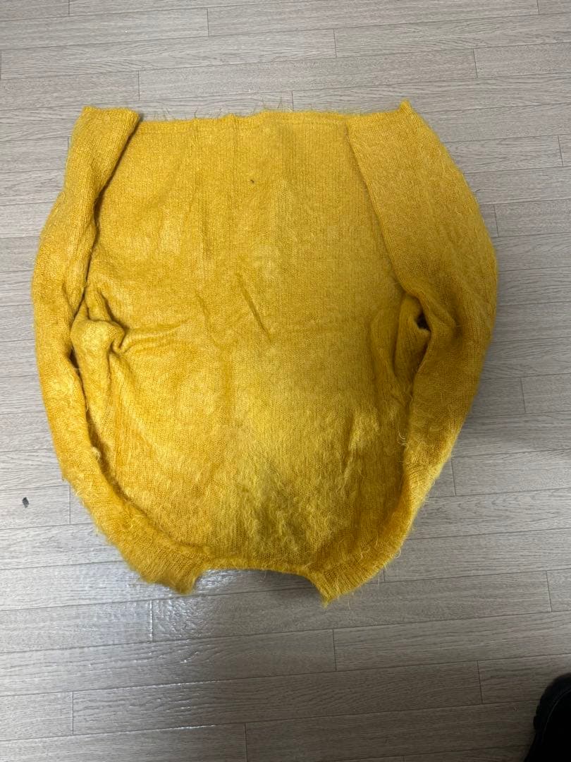 モヘアカーディガン　毛長