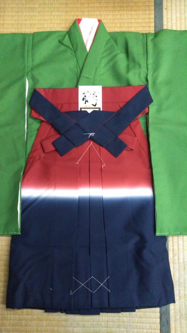 袴　着物　七五三　女児　三才　五才　女の子　３歳　緑　紺　赤