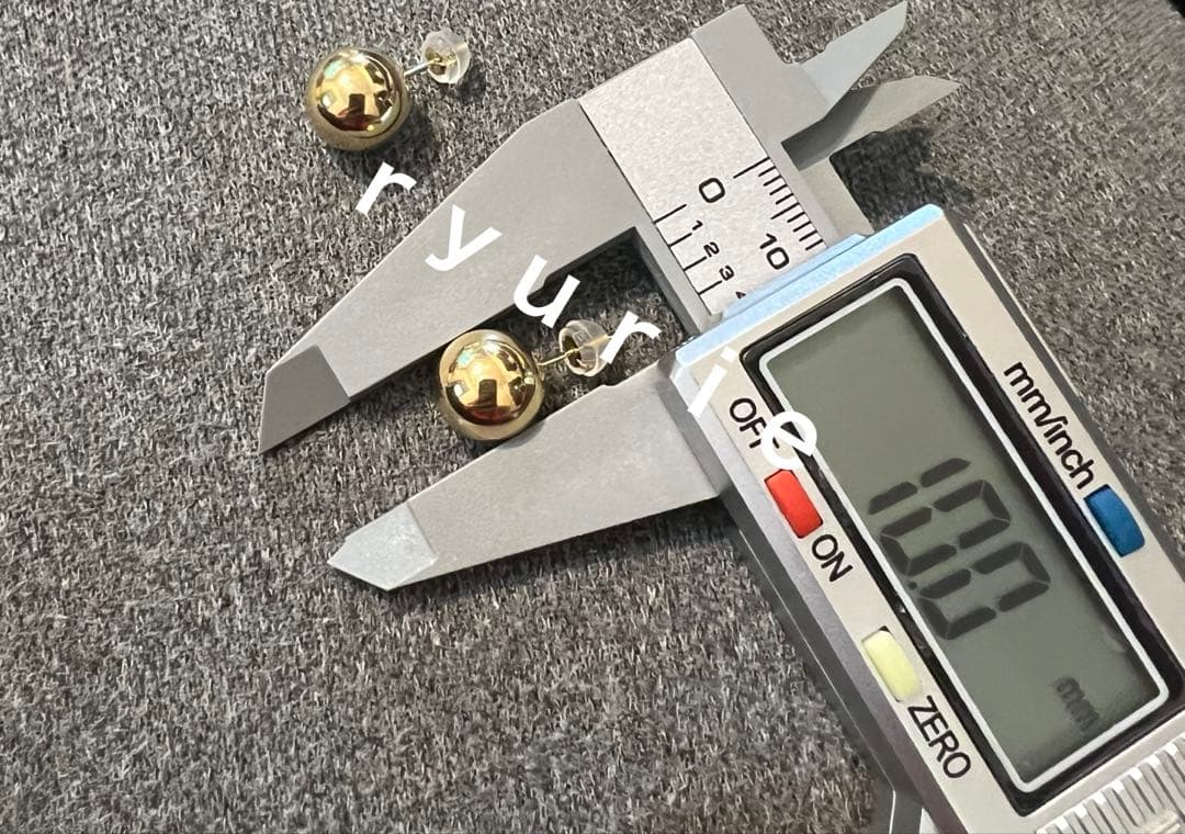 18金K18レディースピアス 10ミリ