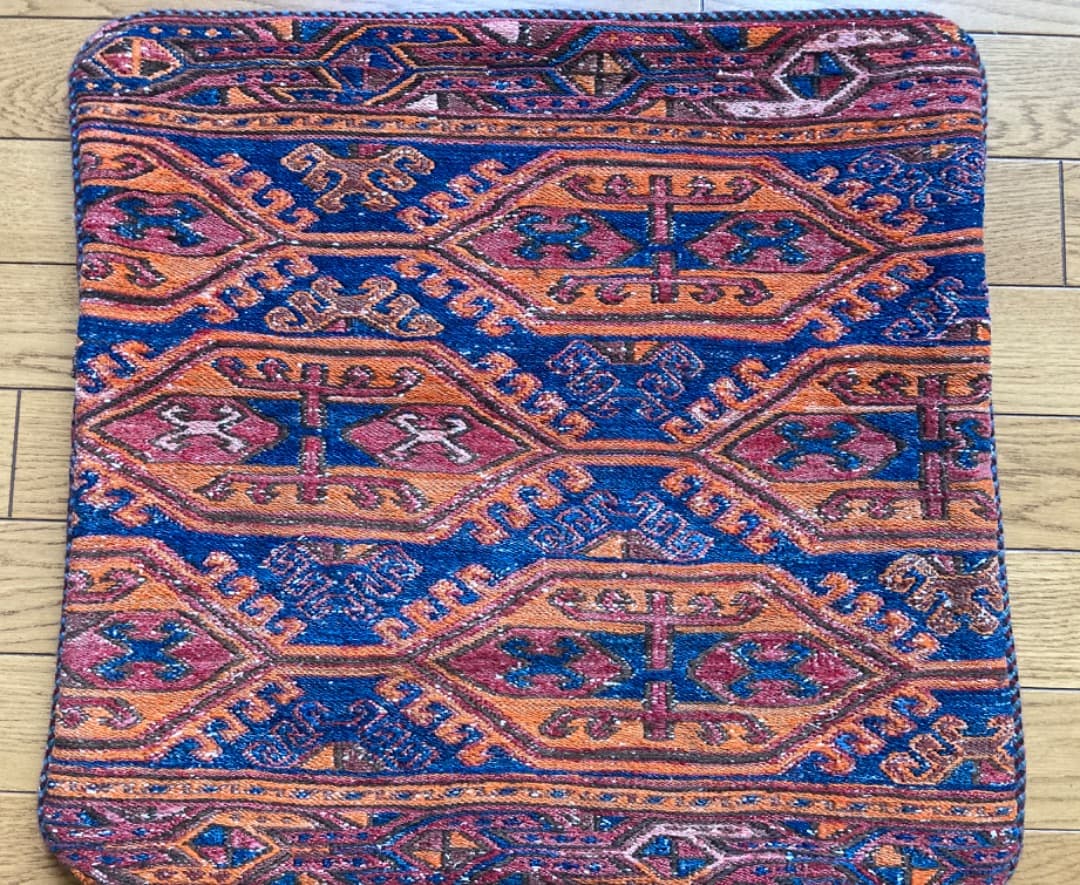 オールドキリムクッションカバー 50cm×49cm No.387