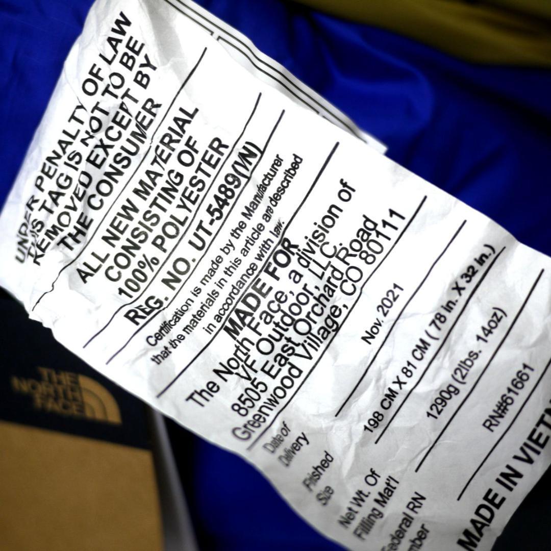 USモデル ノースフェイス エコ トレイル ベッド 20 寝袋 封筒型 シュラフ