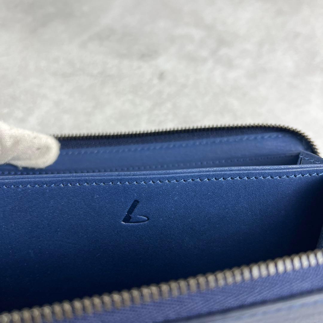 未使用保管品✨ 土屋鞄 現行 長財布 ラウンドファスナー レザー ブルー