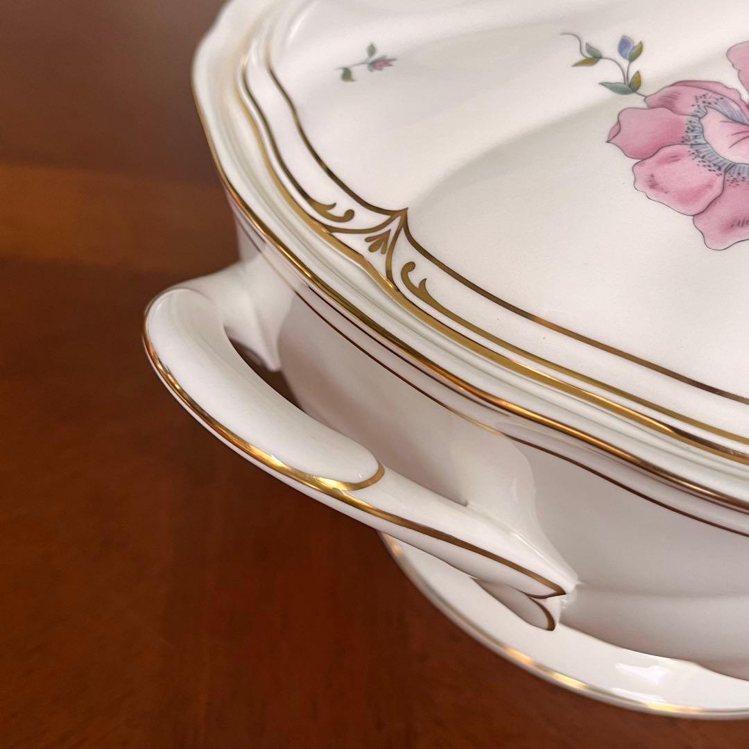 【黒壺美品】ウェッジウッド★ローズミード★カバードベジタブル（蓋付きチューリン）