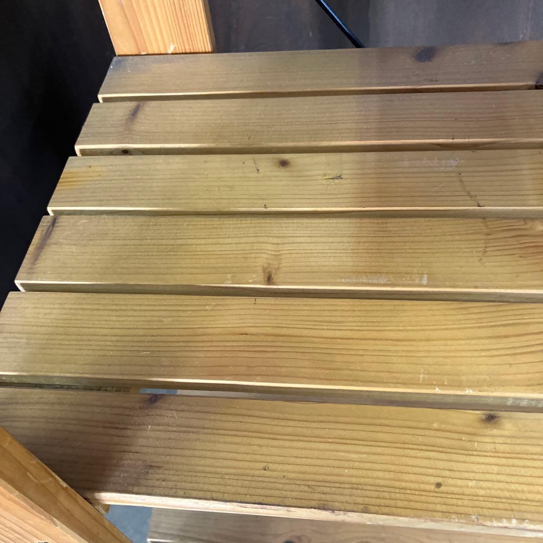 A-5 北欧レトロ 天然木 3段木製ラック ウッドシェルフ 飾り棚/多目的ラック