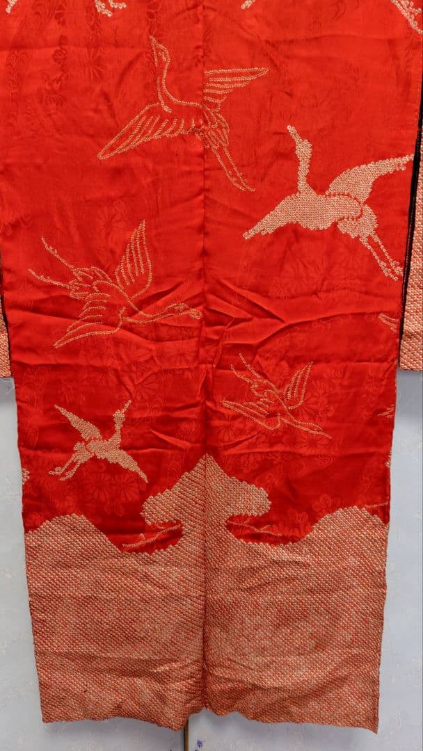 RK521アンティーク子供着物長襦袢着丈134センチ裄丈62センチ正絹綺麗美品