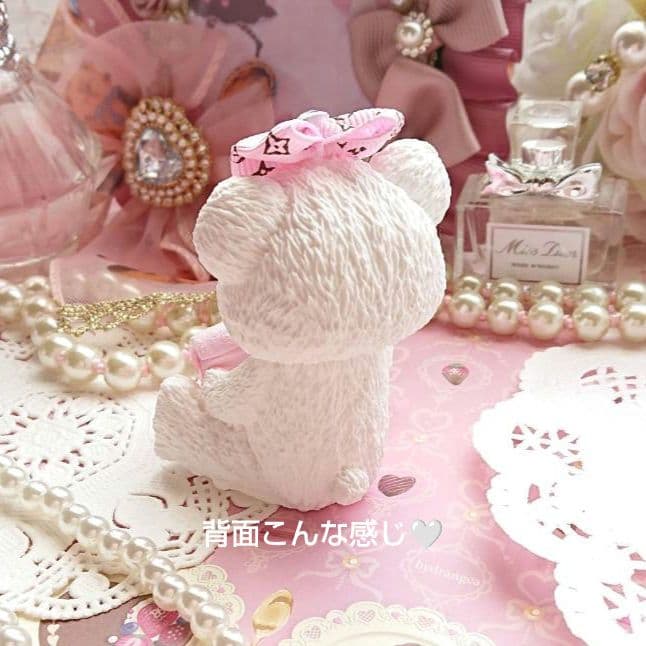 大きなテディベア アロマストーン♡ピンクモノグラム天使