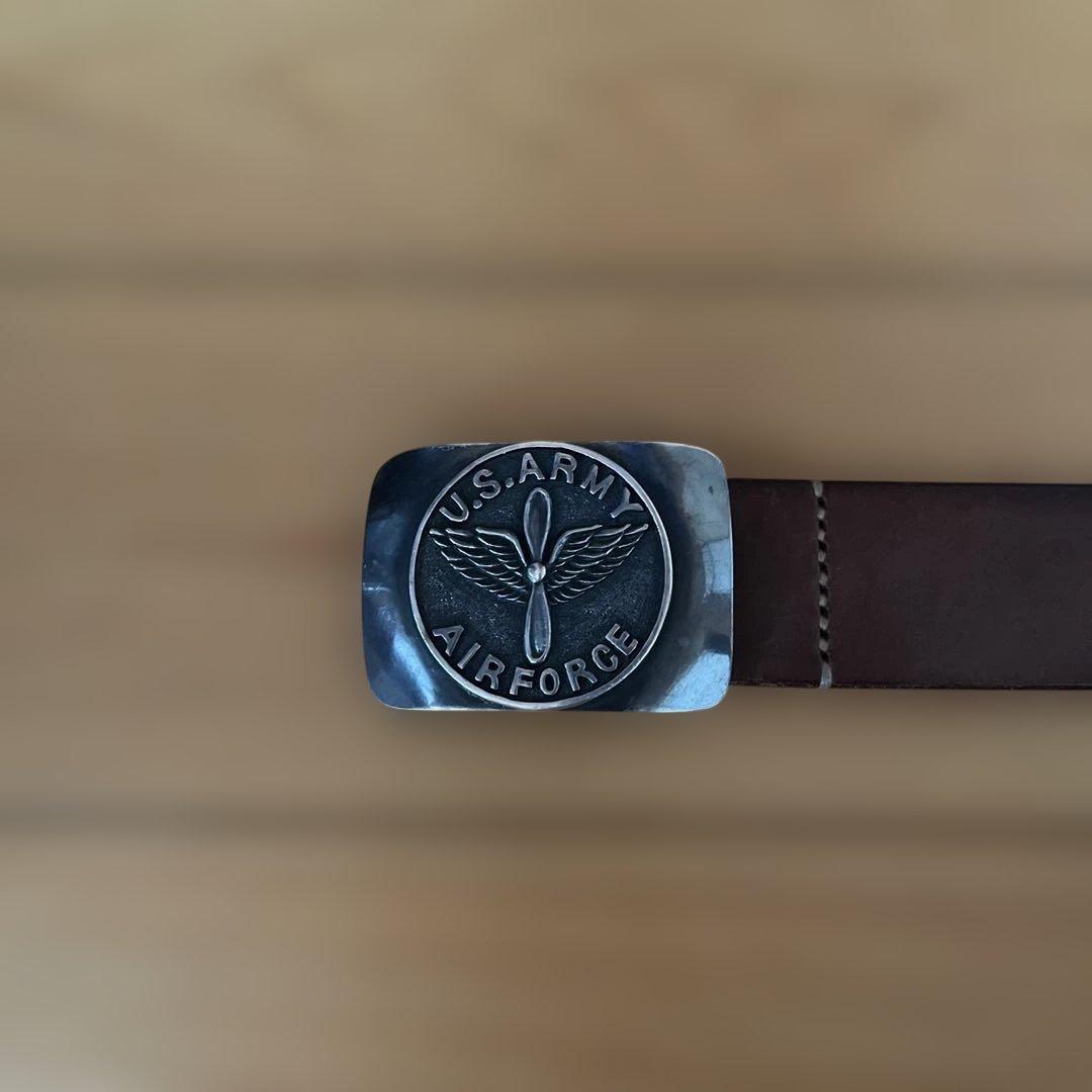 アルバトリー【albatroy】エアーフォースシルバーバックルレザーベルト