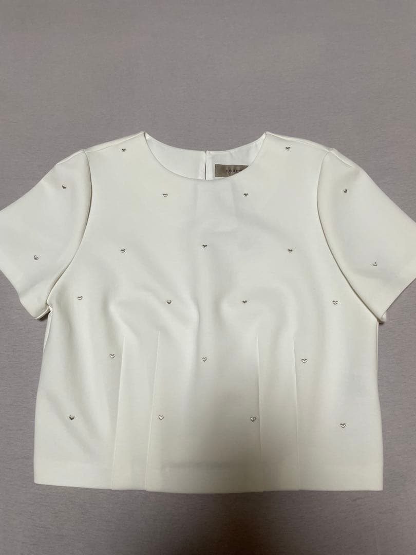 JUSGLITTY ハート刺繍カットソー