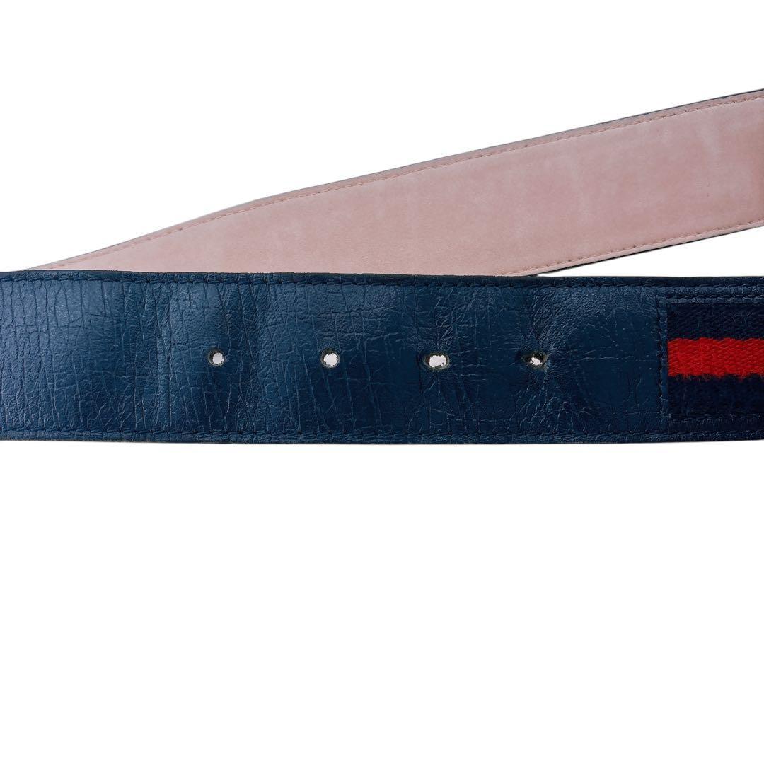 希少GUCCI/ベルト/シェリーライン/インターロッキング/レザー/M918T