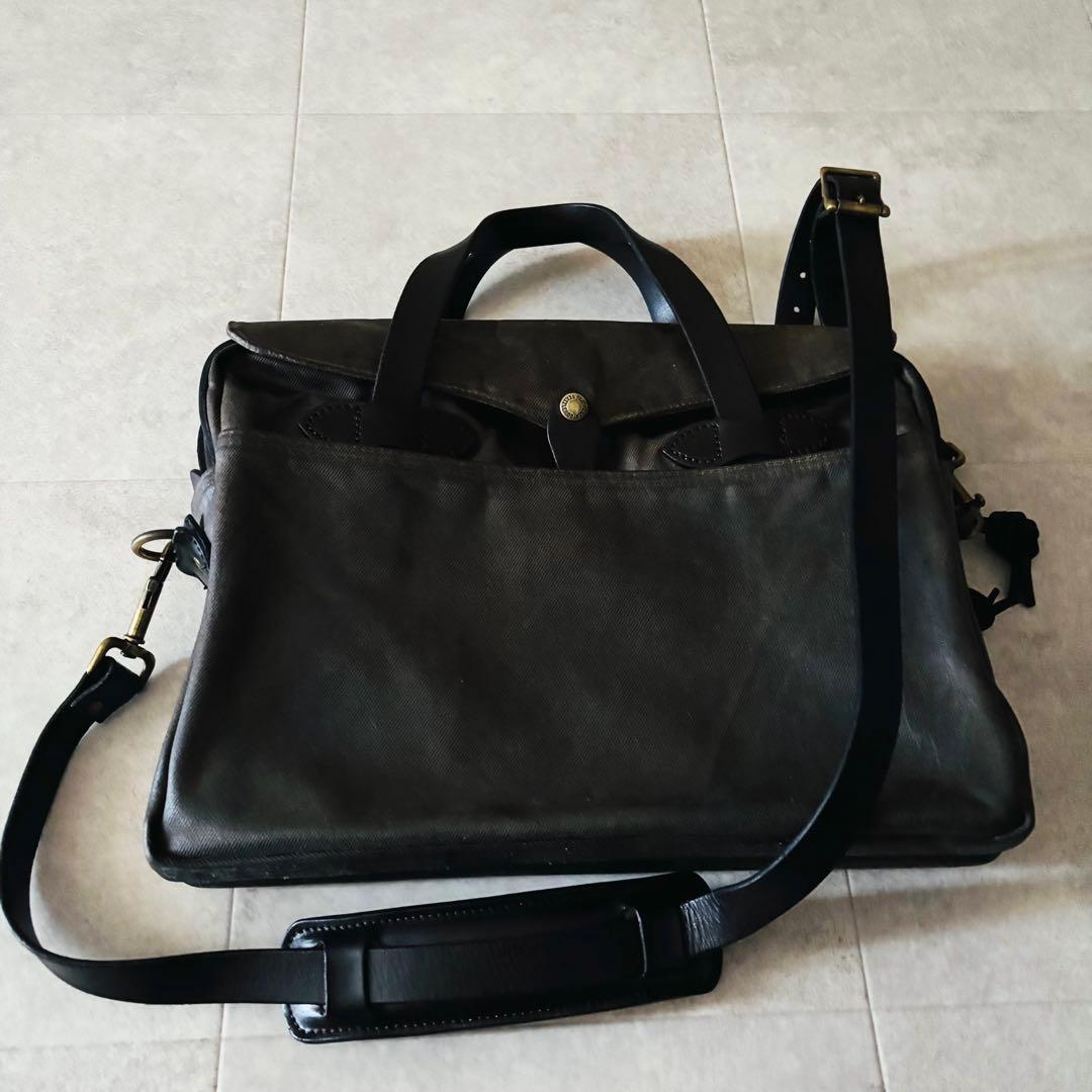 フィルソン　ラギッドツイル　オリジナルブリーフケース　オッターグリーン　USA製