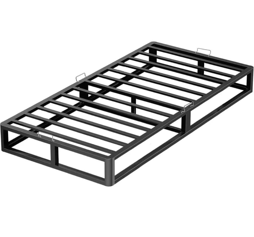 ブラックベッドフレーム シングル 195cm x 96.5cm