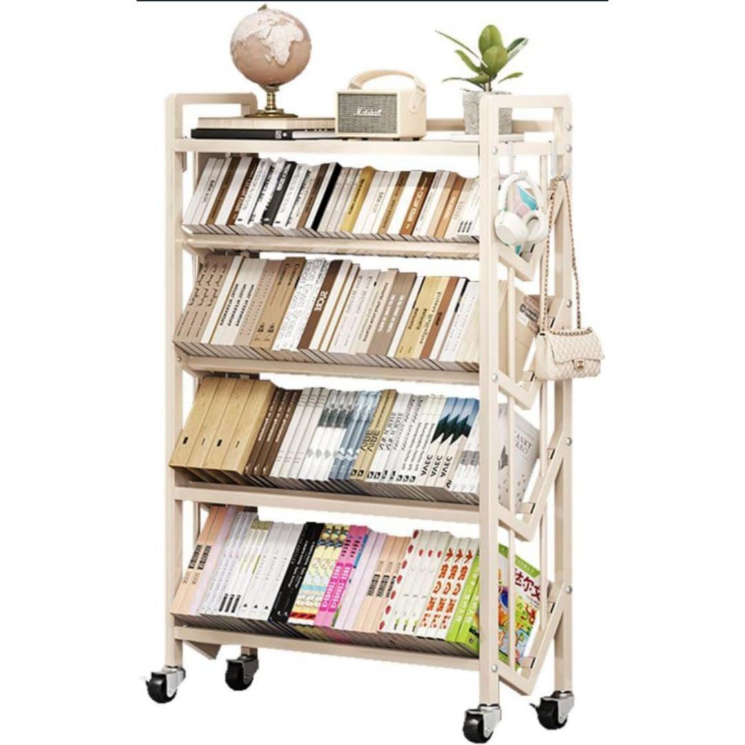 ファイルラック 5段 幅90cm ファイルワゴン 本棚 キャスター付き A4 白