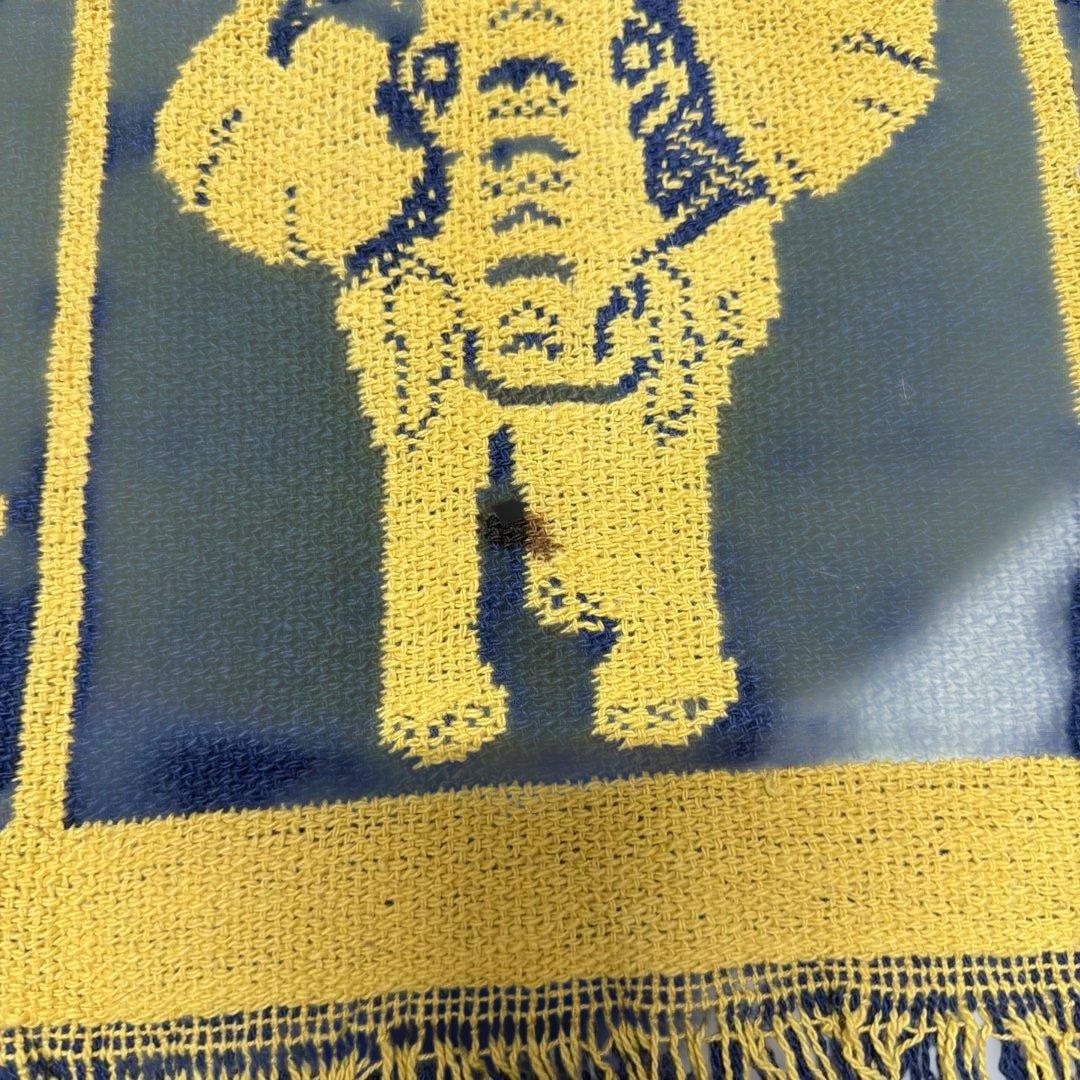 リバーシブル　動物　マルチカバー　ソファカバー　ヴィンテージラグ　155x117