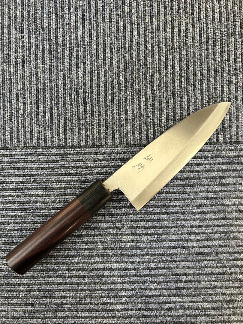 仙助 出刃包丁 150mm 紫檀丸柄 安来鋼青紙２号 越前打刃物 和包丁 ①